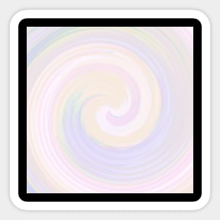 Soft Pastel Colors Swirl Sticker